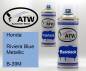 Preview: Honda, Riviera Blue Metallic, B-39M: 400ml Sprühdose + 400ml Klarlack - Set, von ATW Autoteile West.
